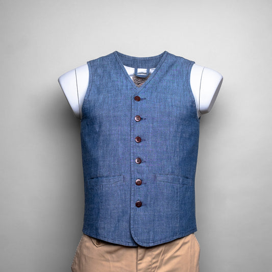 PIKE BROTHERS - 1905 HAULER VEST selvage chambrey